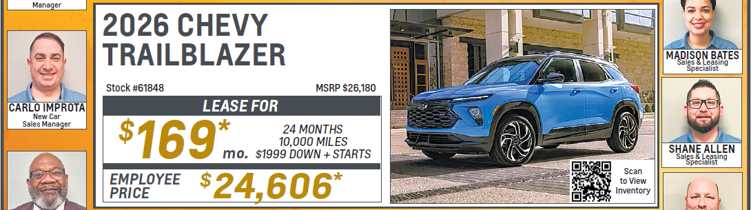 2026 Trailblazer Offer | Michael Bates Chevrolet in Woodhaven MI