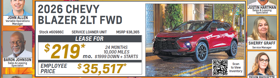2026 Blazer 2LT Offer | Michael Bates Chevrolet in Woodhaven MI