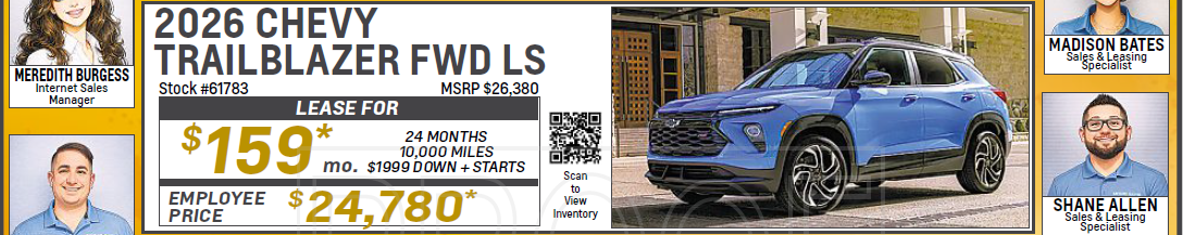 2026 Trailblazer LS FWD Offer | Michael Bates Chevrolet in Woodhaven MI