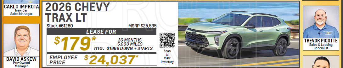2026 Trax LT Offer | Michael Bates Chevrolet in Woodhaven MI