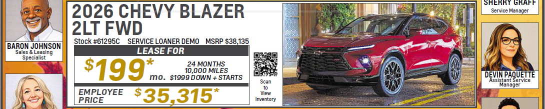 2026 Blazer 2LT Offer | Michael Bates Chevrolet in Woodhaven MI