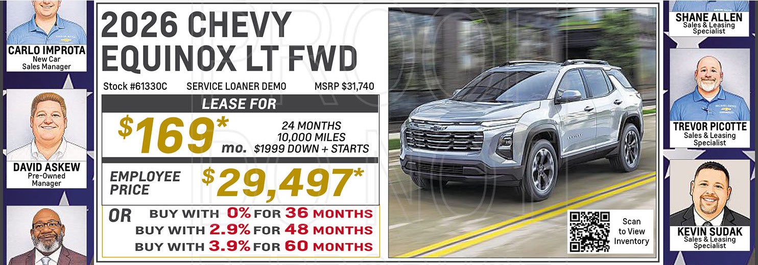2026 Equinox LT FWD Offer | Michael Bates Chevrolet in Woodhaven MI