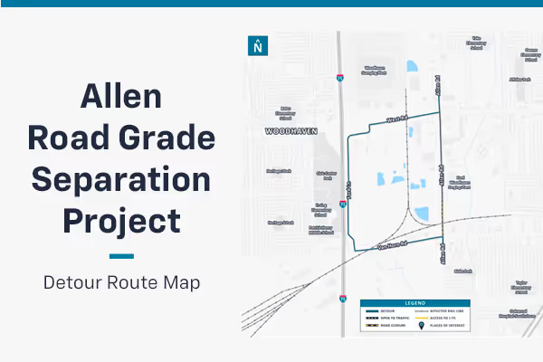 Allen Road Grade Separation Project at Michael Bates Chevrolet in Woodhaven